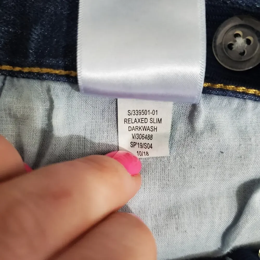 Old Navy | Relaxed Slim Adjustable Waist Boy's Dark Denim Jeans